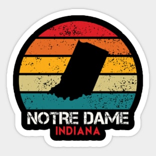 Notre Dame Indiana Retro Sticker